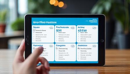 Comparison of energy tariffs on a screen