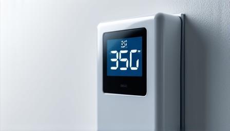 Smart meter on a wall